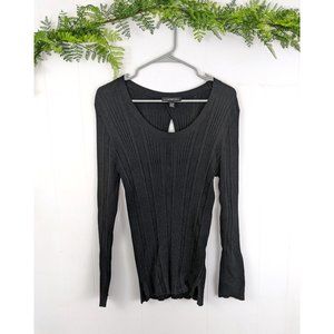 ♻️ Lane Bryant Women's Black Ribbed Sweater